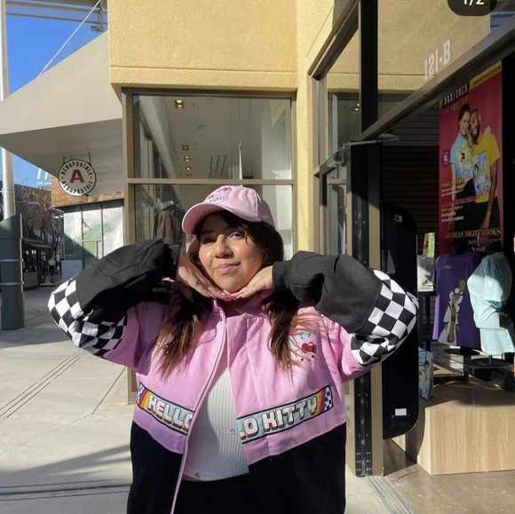 Kitty HelloHYSTRIC RACING ピットクルージャケット Hello Kitty Pink Black Racer Jacket | Hello Kitty Motorcycle
